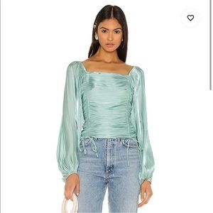 Line & dot Peyton satin blouse size xs